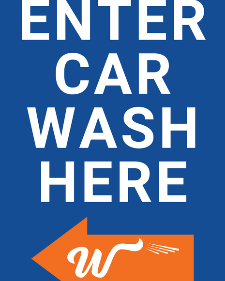 Windsign Insert - Enter Wash Left Arrow
