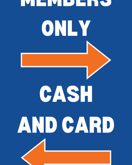 Windsign Insert - Members Only Right Arrow